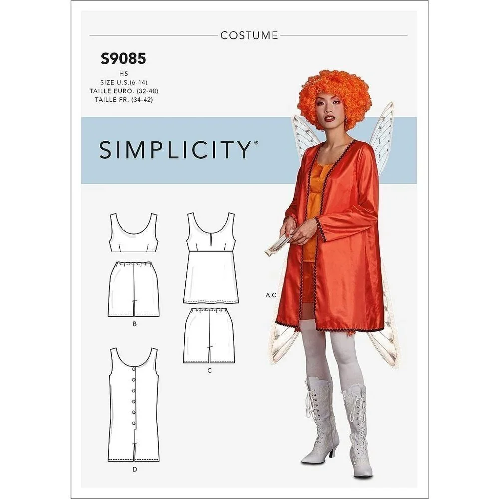 Simplicity‎ Sewing Pattern 9085 10549 Costume Robe Top Bottoms Romper Size 14-22